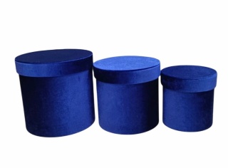 Flawer box kpl.3 szt włoski zamsz