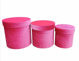 Flawer box kpl.3 szt włoski zamsz