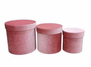 Flawer box kpl.3 szt włoski zamsz