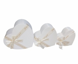 Flower box kpl.3 szt - serce