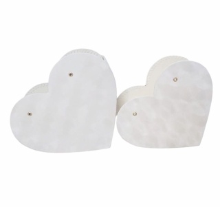 Flower box zamszowy kpl.2 szt serce