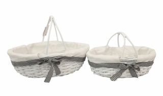 Kosz wiklinowy owal kpl.2 szt