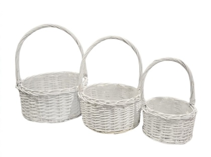 Kosze wiklinowe zestaw 3 szt