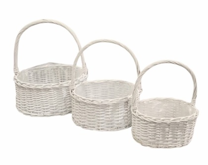 Kosze wiklinowe oval zestaw 3 szt