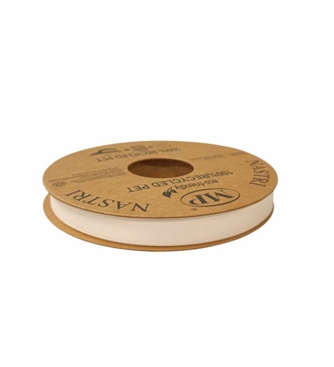 RECYCLED PET RIBBON 10mm 20m MAT CREAM