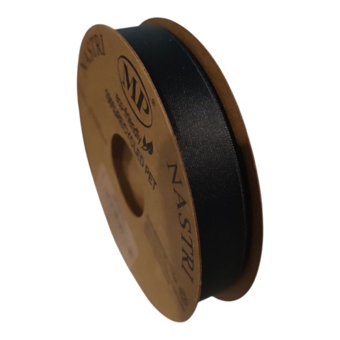 RECYCLED PET RIBBON 15mm 20m BLACK