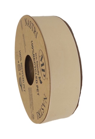 RECYCLED PET RIBBON 25mm 20m BEIGE