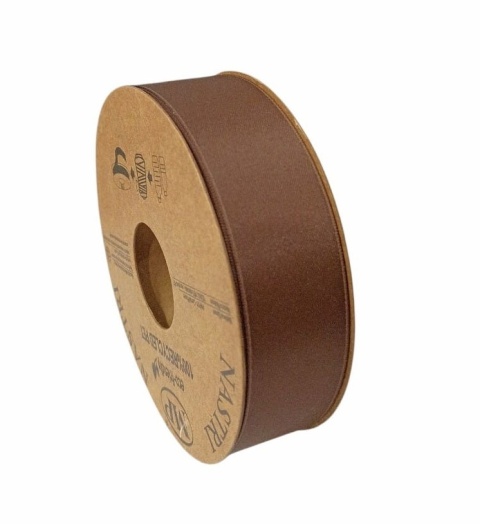 RECYCLED PET RIBBON 25mm 20m DARK BROWN