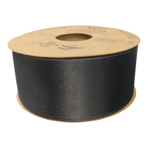 RECYCLED PET RIBBON 40mm 20m BLACK