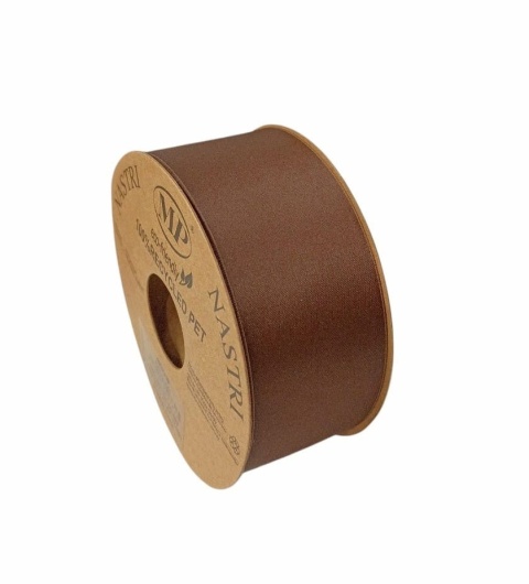 RECYCLED PET RIBBON 40mm 20m BROWN