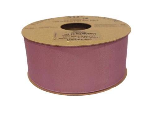 RECYCLED PET RIBBON 40mm 20m OLD PINK