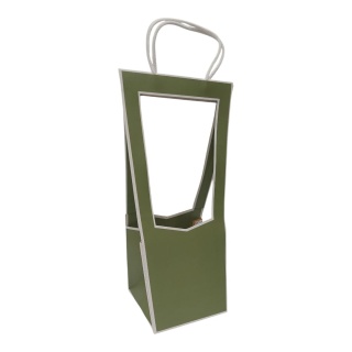 Torebka Papierowa Prezentowa z okienkiem na kwiaty 10x35cm ⌀ 10-12cm