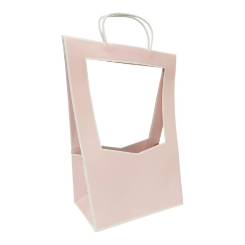 Torebka Papierowa Prezentowa z okienkiem na kwiaty 23x38cm ⌀ 13-14cm