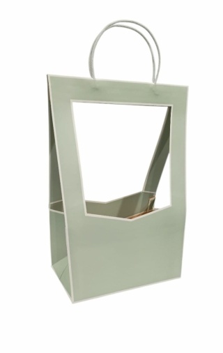 Torebka Papierowa Prezentowa z okienkiem na kwiaty 23x38cm ⌀ 13-14cm