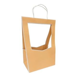 Torebka Papierowa Prezentowa z okienkiem na kwiaty 23x38cm ⌀ 13-14cm