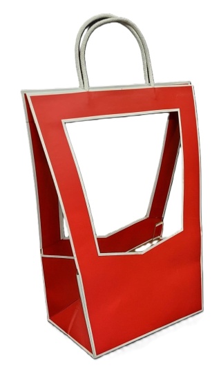 Torebka Papierowa Prezentowa z okienkiem na kwiaty 23x38cm ⌀ 13-14cm