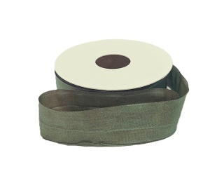 WSTĄŻKA GNIECIONA Z POŁYSKIEM CIEMNA ZIELEŃ 4,5 M X 2,5CM