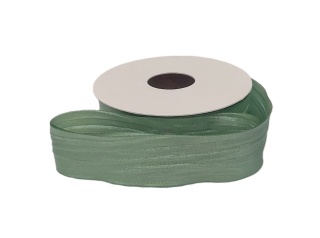 WSTĄŻKA GNIECIONA Z POŁYSKIEM MIĘTA 4,5 M X 2,5CM