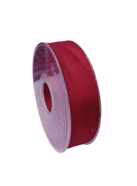 Wstążka MATT DOUBLE SATIN 25mm 15m DARK RED