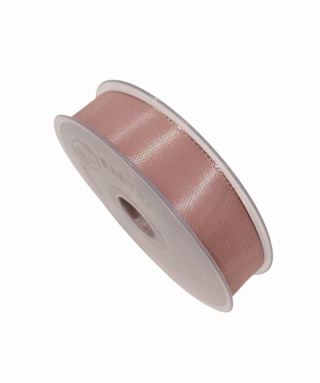 Wstążka włoski atłas 2,5cm x 50m NASTRO OLD PINK