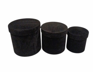 Flawer box kpl.3 szt włoski zamsz