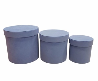 Flawer box kpl.3 szt włoski zamsz