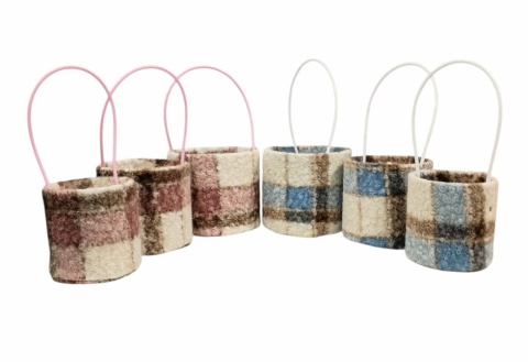 Flower box wełniany kpl.3 szt mix 2 kolory
