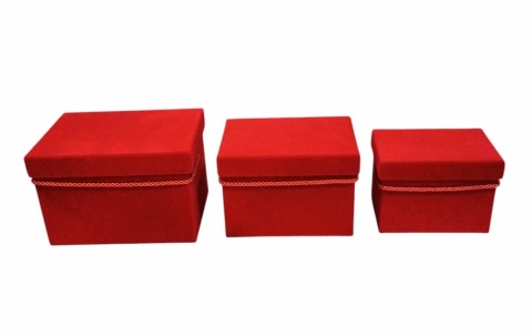 Flower box zamszowy kpl 3 szt