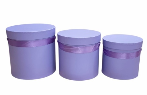 Flower box ze wstążką kpl. 3 szt