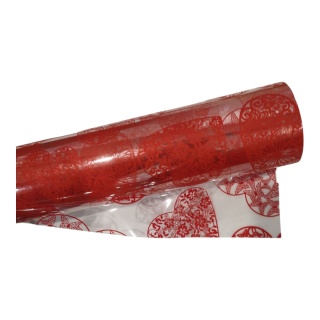 Folia przezroczysta w serca - 50cm x 8m