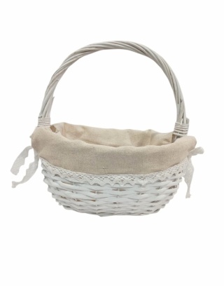 Koszyk obszywany bawełnąi koronką