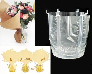 Rezerwuar do bukietów Pojemnik Plastikowy do kwiatów 18cm