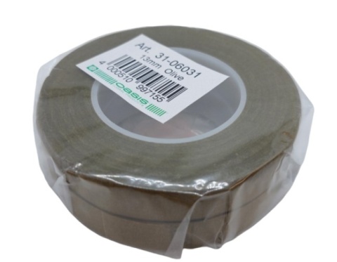 Taśma florystyczna OASIS® – 13 mm × 27 m, jasnozielona (olive), op. 2 szt.