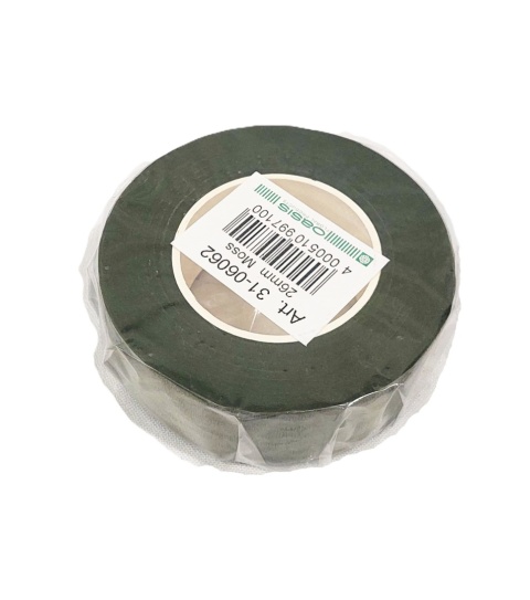 Floristická páska OASIS® – 26 mm × 27 m, mechově zelená, bal. 2 ks