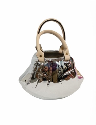 Torebka ceramiczna z skórzaną rączką