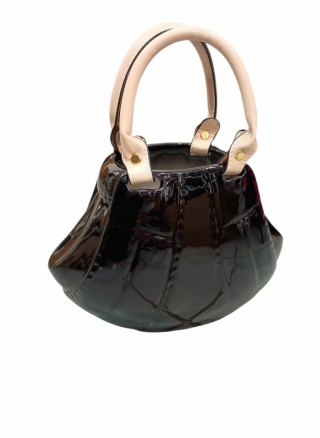 Torebka ceramiczna z skórzaną rączką