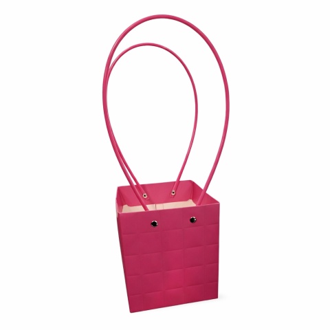 Taška na kvety s uškom – 12×12×12 cm, fuksiová