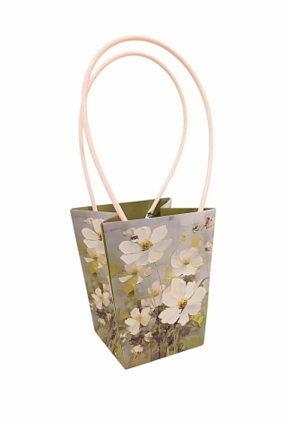 Kvetinová taška s rukoväťou - 13x13x15cm