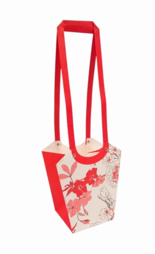 Torebka papierowa z rączką na kwiaty