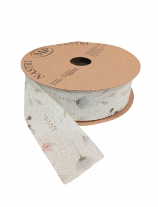 Wstążka kwiaty DELICATE FLWERS 4cm x 20 m