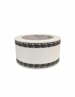 Wstążka pogrzebowa szer.6 cm, dł.45 m, biały