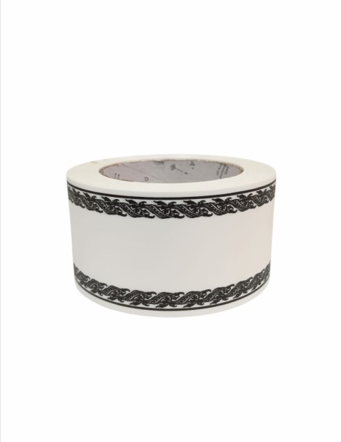 Wstążka pogrzebowa szer.6 cm, dł.45 m, biały