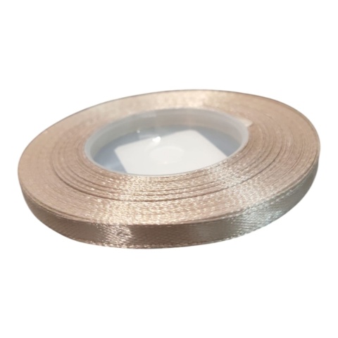 Wstążka satynowa – 6 mm × 32 m (35y), satyna, kolor: brązowy