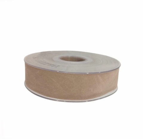 Talianska stuha NASTRI DOUBLE VELVET – 2,5 cm × 7 m, zamat, farba: holubia sivá