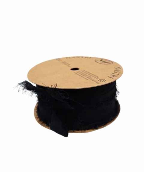 Wstążka włoska 5 cm x 10 m ORGANDY RIBBON, czarny