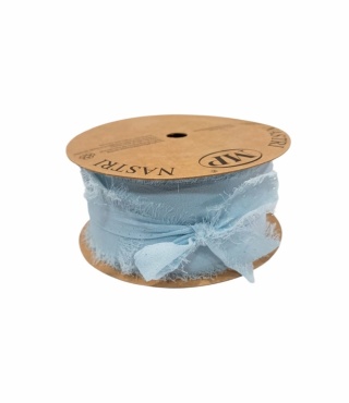 Wstążka włoska ORGANDY RIBBON LIGHT BLUE 5 cm x 10 m