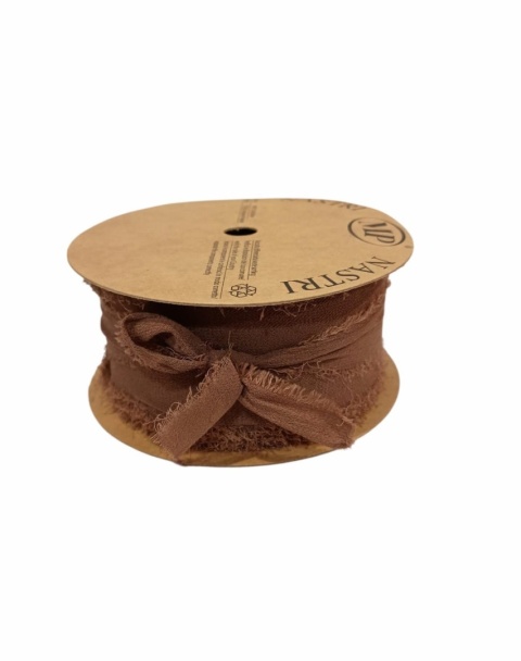 Wstążka włoska 5 cm x 10 m ORGANDY RIBBON, mocha