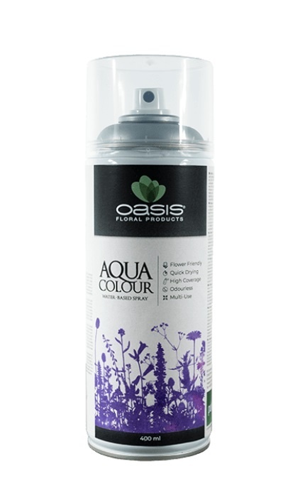 Aqua Colour Spray Metallic Silver OASIS® - 400 ml, kolor : srebrny