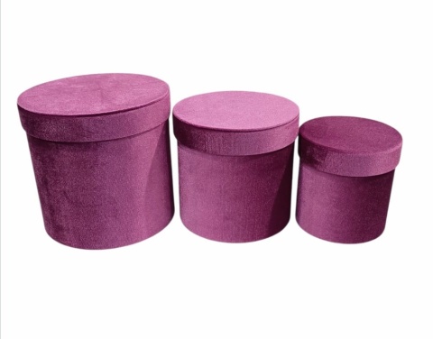 Flower box zamszowy kpl 3 szt