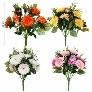 Gerbera, hortensja - bukiet, 50cm, 4 kolory (karton)